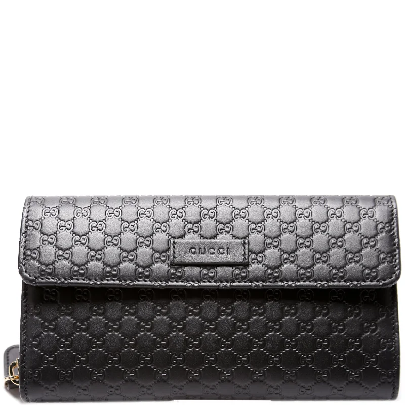 Ladies Gucci Dionysus bags with a chain - link shoulder strapMicro Guccissima Long Wallet