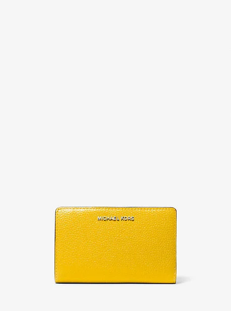 Michael Michael Kors Bags with monogrammed patterns for a personalized feelMK Empire Medium Pebbled Leather Wallet - Yellow - Michael Kors