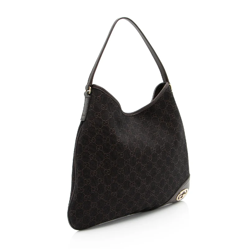 Gucci Marmont bags for women with a snakeskin - effect panelGucci GG Canvas Britt Medium Hobo (9NPGMO)