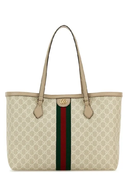 Women Gucci bags with a front - zip pocket for small itemsGucci Woman Gg Supreme Fabric Medium Ophidia Shopping Bag