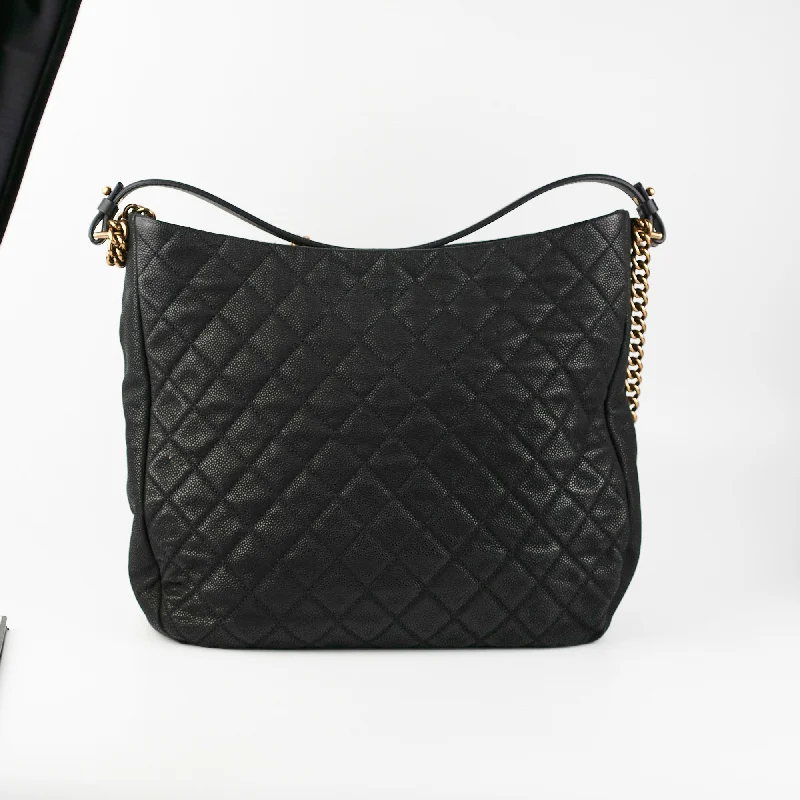 Chanel Limited Edition Handbag for CollectorsChanel Caviar Country Chic Hobo Black